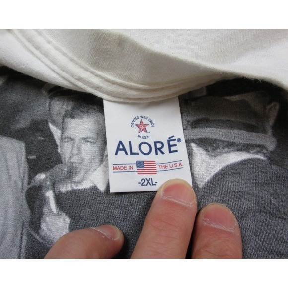 Vintage 90s The Oswald Band Dallas 1963 T-Shirt (2X) Single Stitch USA Aloré - Picture 7 of 12